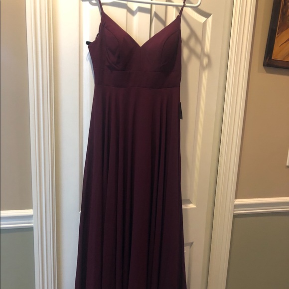 Burgundy maxi dress - Picture 3 of 4